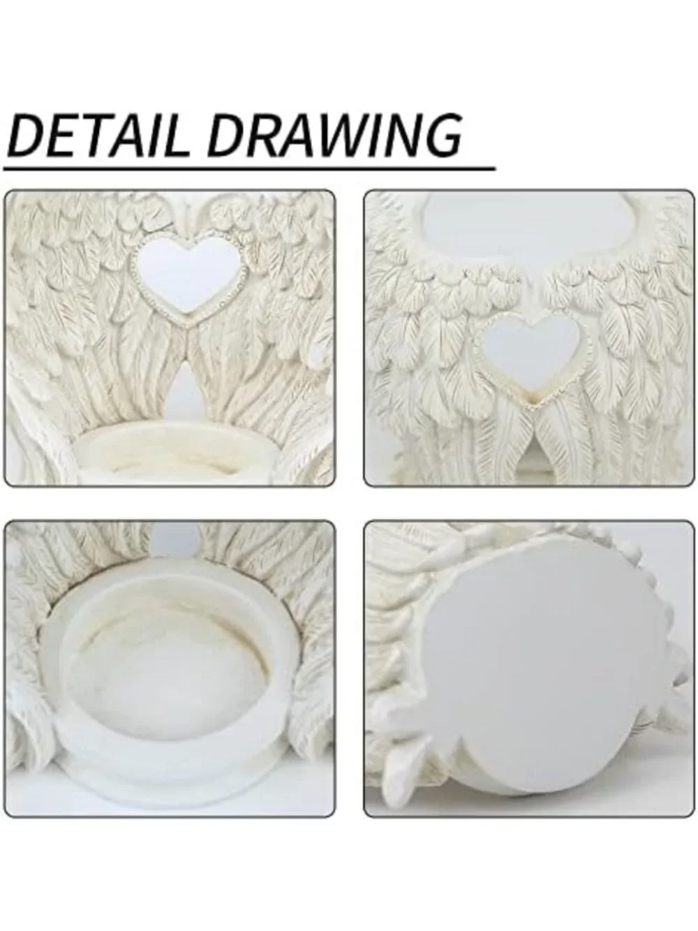 Angel Wings Tealight Candle Holders - Memorial Gifts & Home Decor with LED Tea